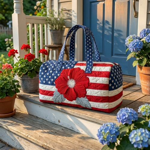 Joe Crafts - Handmade Quilted USA Tote Bag