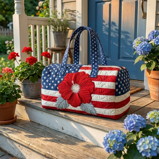 Joe Crafts - Handmade Quilted USA Tote Bag